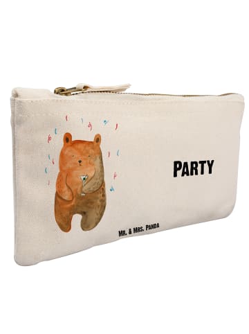 Mr. & Mrs. Panda Make-up-Tasche Bär Party mit Spruch in Weiß