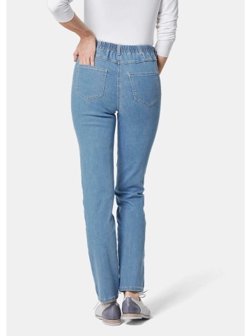GOLDNER Kurzgröße:  High-Stretch-Jeanshose Damen Jeans Slim Fit LOUISA, Stretch in hellblau