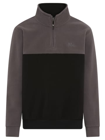 Man's World Fleecepullover in schwarz Anthracit