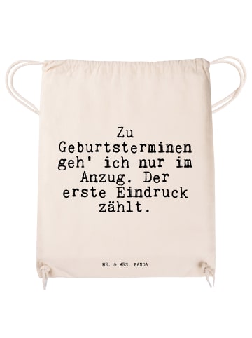 Mr. & Mrs. Panda Jutebeutel Zu Geburtsterminen geh' ich... mit S... in Creme