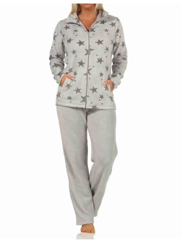 NORMANN Coralfleece Hausanzug Homewear Sternen - 58694 in grau