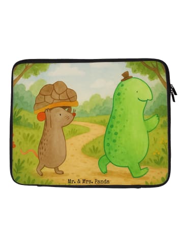 Mr. & Mrs. Panda Laptoptasche Schildkröte Maus Design ohne Spruch in Weiß