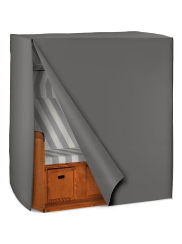 tectake Schutzhülle für Strandkorb  120 x 80 x 145 cm, grau