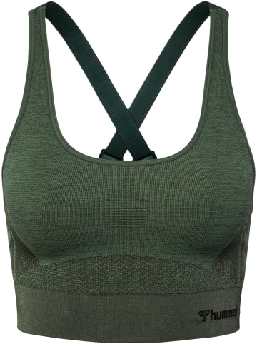 Hummel Hummel Top Hmlclea Yoga Damen Atmungsaktiv Schnelltrocknend Nahtlosen in CLIMBING IVY/BEETLE MELANGE