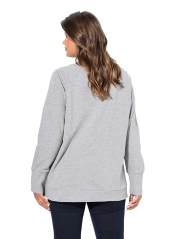LAURASØN Sweatshirt in grau melange