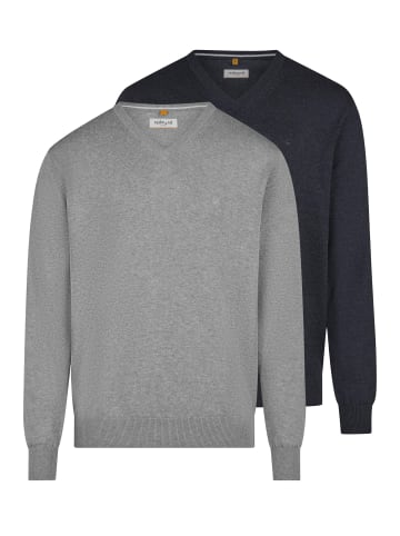 Redmond Pullover Basic in Dunkelblau / grau