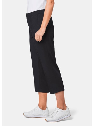 GOLDNER Sportive 7/8-Hose mit Biesen in schwarz