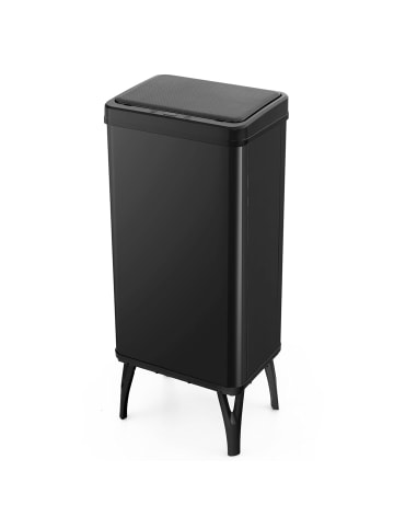 COSTWAY 50L Mülleimer mit Sensor in Schwarz