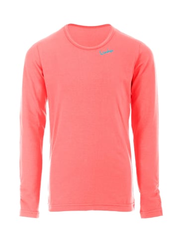 Winshape Longsleeve mit dezenter Raffung WKS1 in neon coral