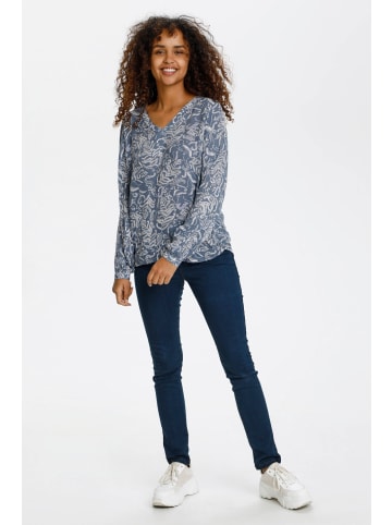Kaffe Langarm-Bluse Geisa in Flint Stone