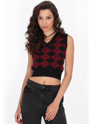 myMo ROCKS Vest in black burgundy
