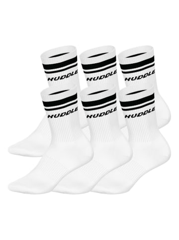 HUDDLE Socken 6er Pack in Weiß