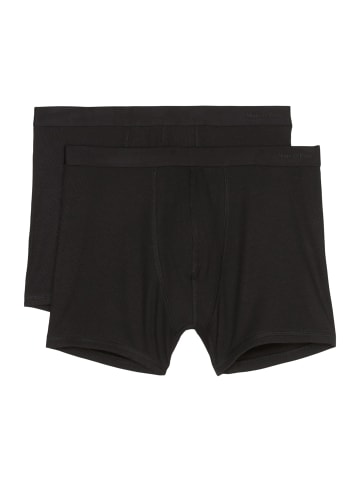 Marc O´Polo Bodywear Long Short / Pant Iconic Rib Organic Cotton in Schwarz