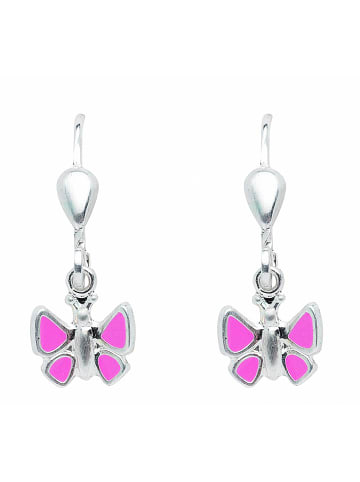 Adeliás Damen 925 Silber Ohrringe / Ohrhänger Schmetterling in silber