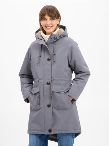 Derbe Mantel Festholm in grau blau - 0002