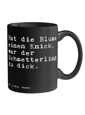Mr. & Mrs. Panda Tasse Hat die Blume einen... mit Spruch in Schwarz