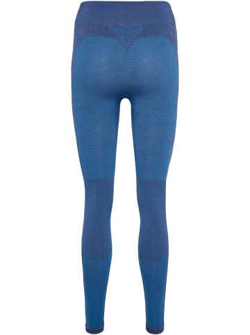 Hummel Hummel Leggings Hmlclea Yoga Damen Atmungsaktiv Schnelltrocknend Nahtlosen in RIVIERA/INSIGNIA BLUE MELANGE