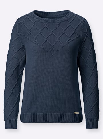 WITT WEIDEN U-Boot-Pullover in dunkelblau