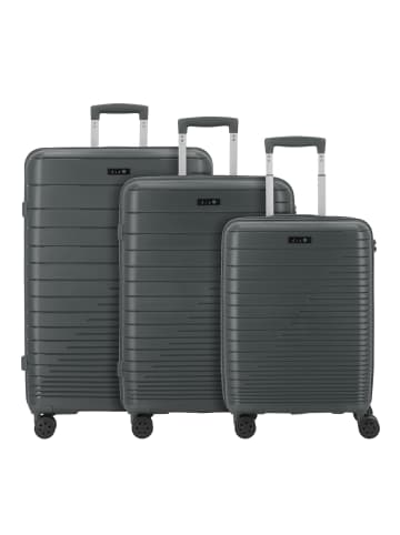 D&N Travel Line 4600 4 Rollen Kofferset 3-teilig in grey