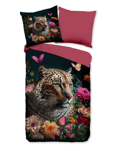 JACK 2 tlg. Mikrofaser Bettwäsche 135x200cm Pure Leopard Flowers in Bunt