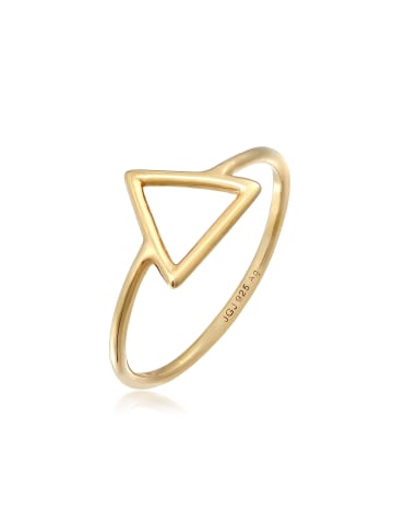 Elli Ring 925 Sterling Silber Dreieck, Geo in Gold