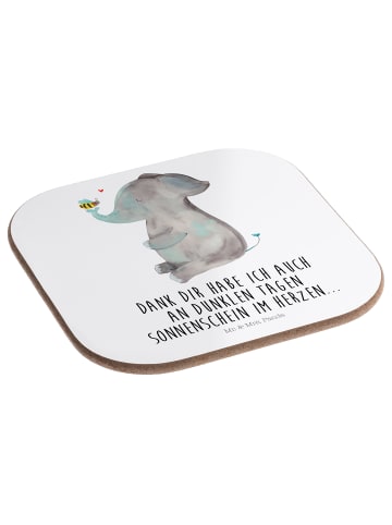 Mr. & Mrs. Panda Tischschoner Elefant Biene mit Spruch in Weiß