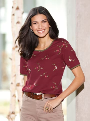 Sieh an! Kurzarmshirt in dunkelrot