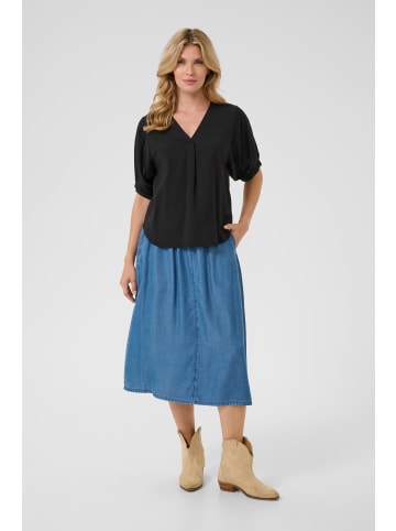 Cream Kurzarm-Bluse CRIrina Regular fit in Pitch Black