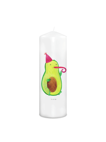 Mr. & Mrs. Panda Weihnachtskerze Avocado Geburtstag ohne Spruch in Weiß