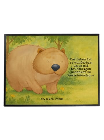 Mr. & Mrs. Panda Schreibtischauflage Wombat Design mit Spruch in Weiß