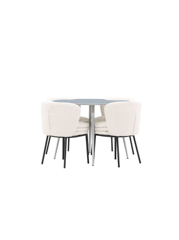 ebuy24 Essgruppe Plaza (5-teilig) Grau 100 x 100 cm