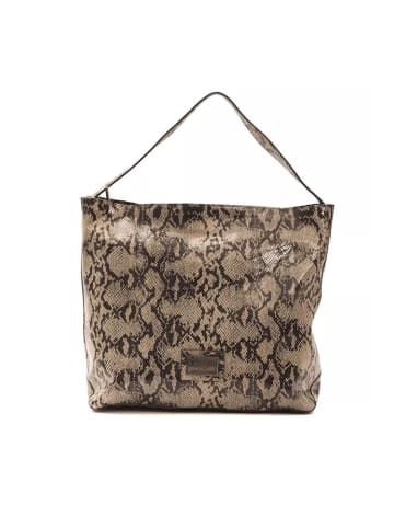Pompei Donatella Braun Leder Damen Schulter Tasche