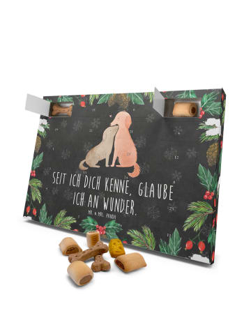 Mr. & Mrs. Panda Adventskalender für Hunde Hunde Liebe mit Spruch in Kreidetafel