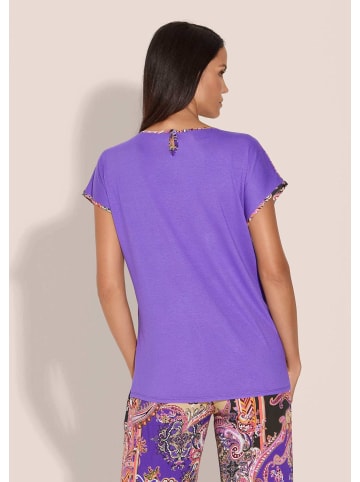 MADELEINE Jerseyshirt mit Unikat-Print in ultraviolett / multicolor