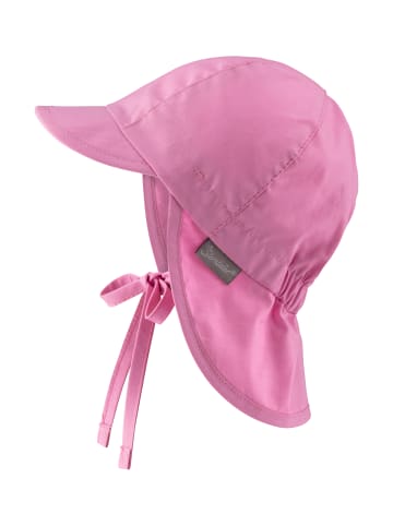 Sterntaler Schirmmütze mit Nackenschutz uni in rosa