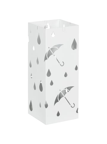 HOMCOM Schirmhalter-15,5L x 15,5B x 40H cm-Weiß