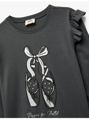 KOTON TSHIRT LS in Anthrazit