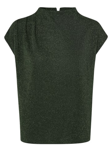 Zero  Glitzer Shirt mit Stehkragen in GreenGreen