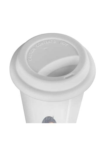 Mr. & Mrs. Panda Thermobecher Pinguin Buch ohne Spruch in Weiß