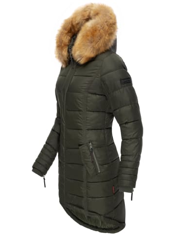 Navahoo Steppmantel Papaya in Olive