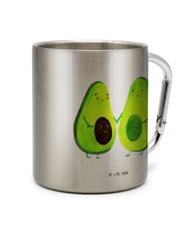 Mr. & Mrs. Panda Tasse Avocado Pärchen ohne Spruch in Silber
