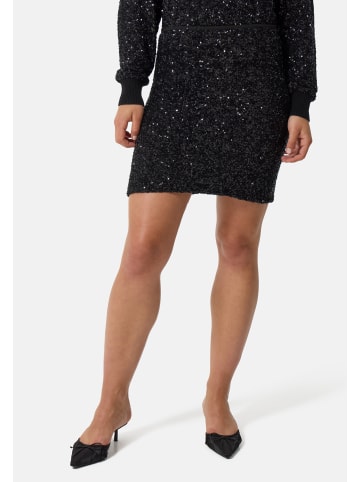 CASH-MERE.CH Wolle Rock mit Pailletten in Schwarz