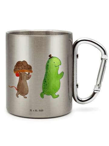 Mr. & Mrs. Panda Teetasse Schildkröte Maus ohne Spruch in Silber