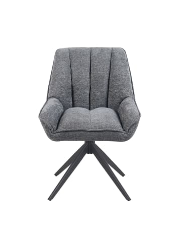 DUBI Möbel 2er-Set: Drehstuhl Mika-Zoe in Grau - (B)60 x (H)88 x  (T)68 cm