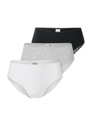 Schiesser Brazil Slip 95/5 Modern Cotton in Schwarz / grau / weiß