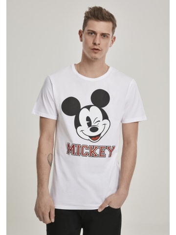 Merchcode T-Shirt "Mickey College Tee" in Weiß