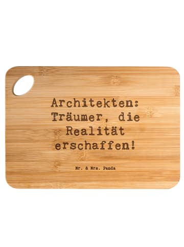 Mr. & Mrs. Panda Holzbrett Spruch Architekt Träumer mit Spruch in Braun