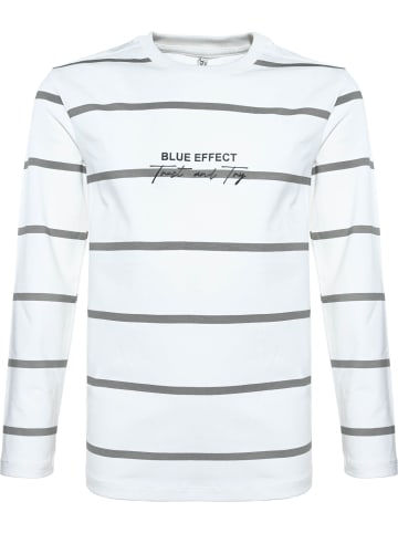Blue Effect Langarmshirt in Weiß