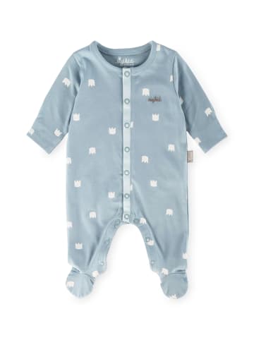 Sigikid Overall mit Füßchen und Klappbündchen an den Ärmeln Classic Baby in blau