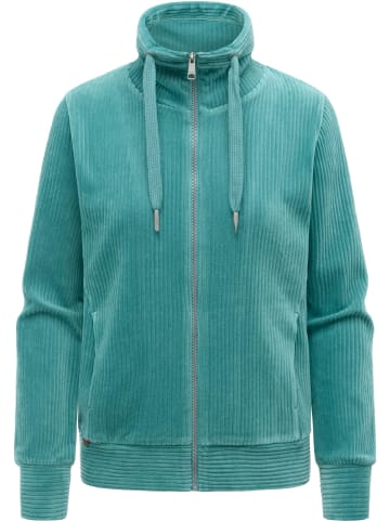 ragwear Sweatjacke Ronette Cordy in Teal Green